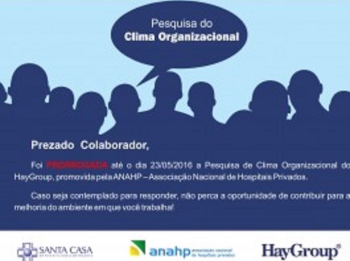 Pesquisa de Clima Organizacional com 398 colaboradores prossegue até 2ª