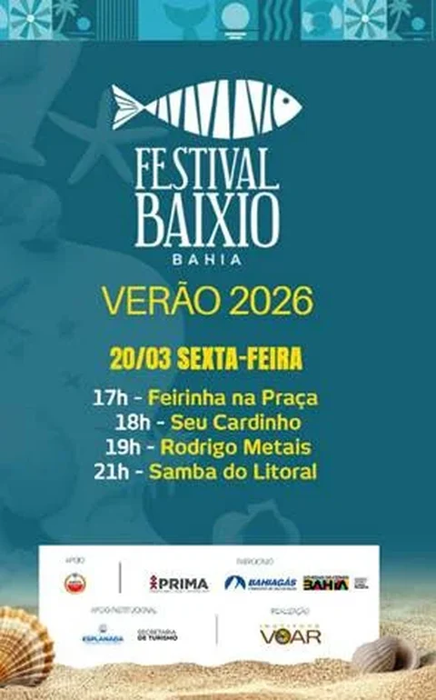 Festival Baixio Bahia Verão 2026 celebra a cultura baiana com música, artesanato e gastronomia