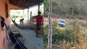 Mulher é morta a facadas na frente do filho em São Domingos; suspeito caiu de ribanceira