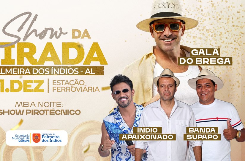 Show da Virada em Palmeira dos Índios promete receber 2026 com muita música e alegria