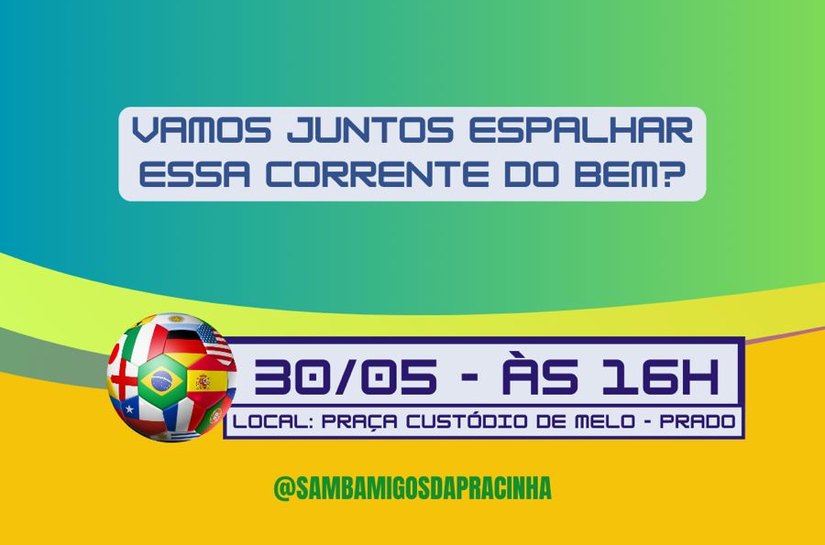 Samba Amigos da Pracinha promove campanha do agasalho e reúne atrações musicais neste sábado