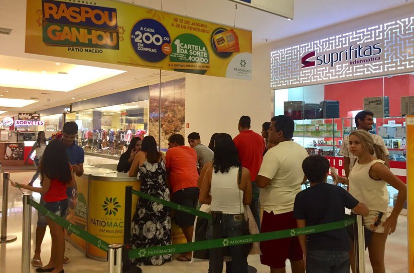 Clientes ganharão prêmios no ‘Raspou, Ganhou Pátio Maceió’