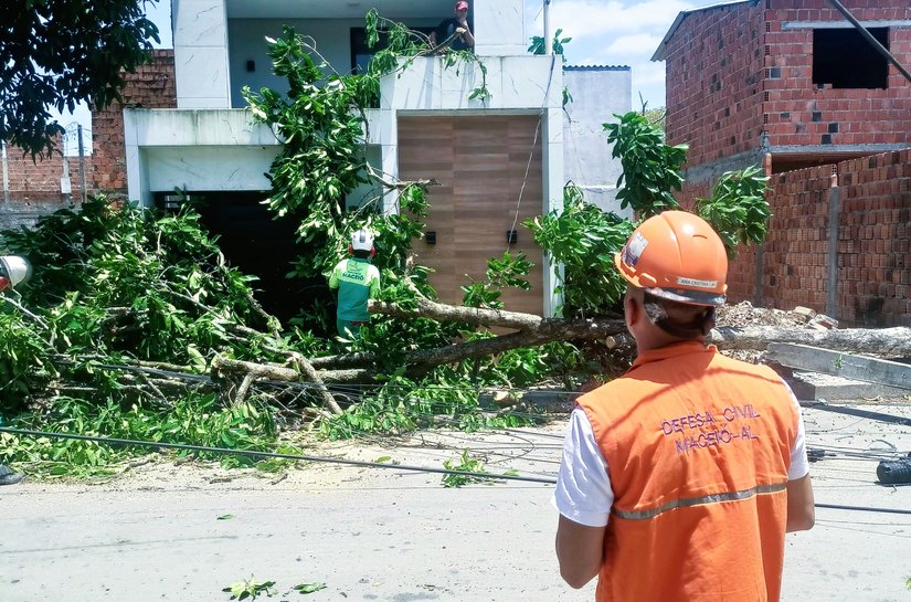 Defesa Civil de Maceió registra três ocorrências após ventos fortes no fim de semana