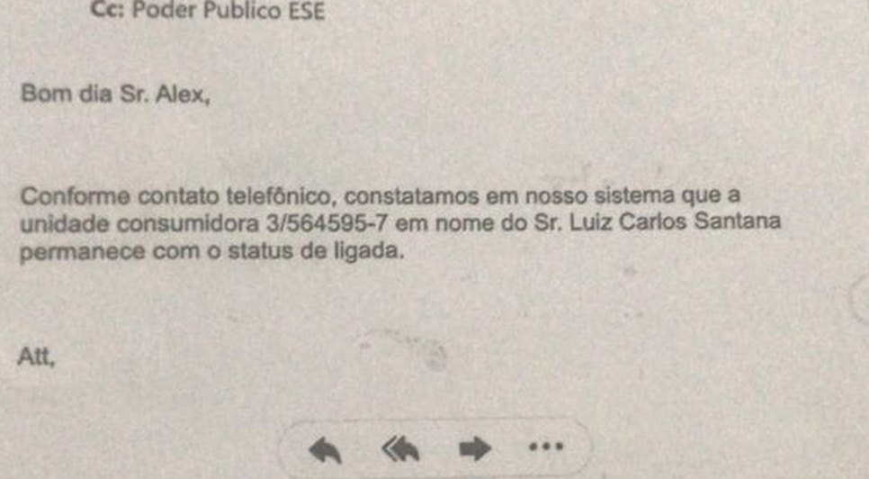 SEM ENERGIA EM ITABAIANA
