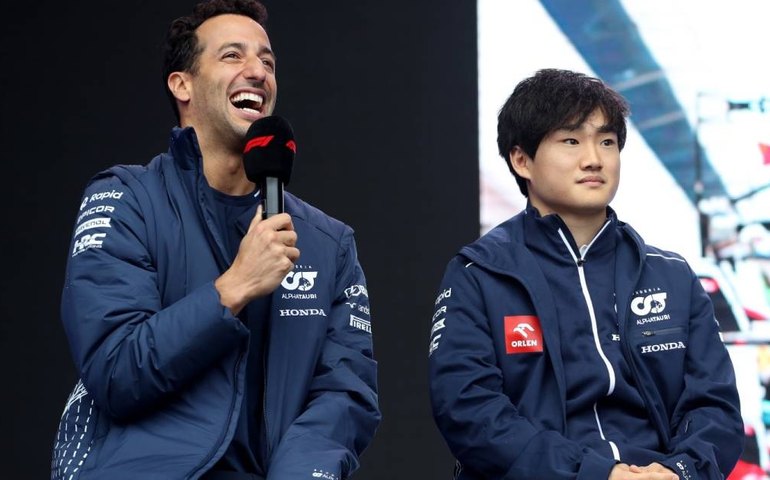 AlphaTauri confirma Yuki Tsunoda e Daniel Ricciardo como pilotos para 2024 na Fórmula 1