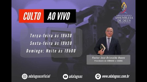 CULTO EVANGELÍSTICO - TEMPLO SEDE (22/03/2020) 