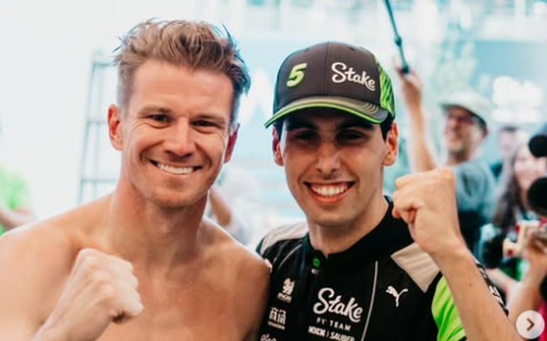 Colega de Bortoleto, Hülkenberg festeja 1º pódio de F-1 na carreira: 'Faz tempo que esperava'