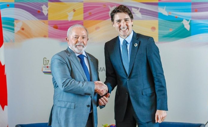 O presidente Lula e o primeiro-ministro do Canadá, Justin Trudeau