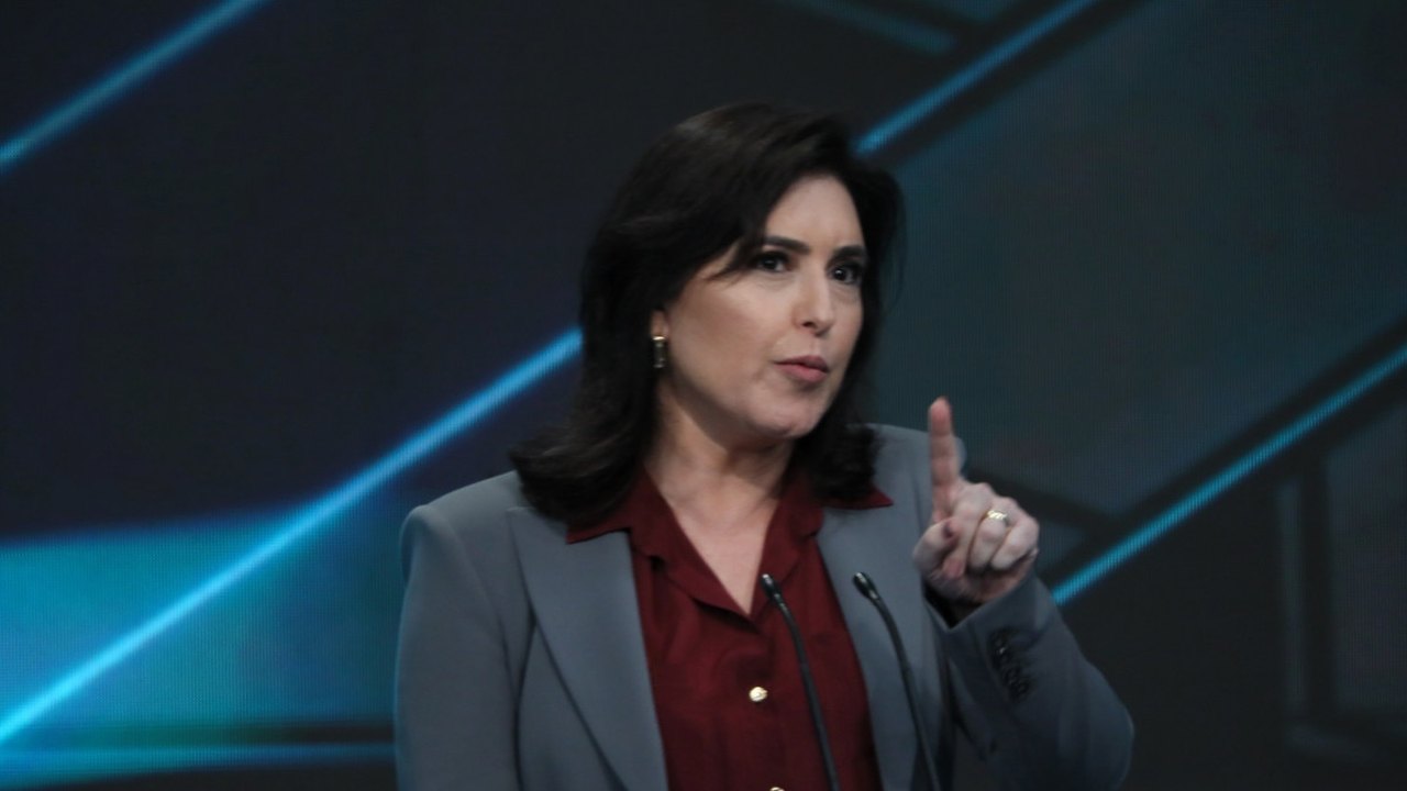 Simone se diz espantada com ausência de Lula em debate