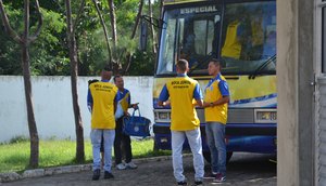 Jogadores  na concentração do Boca Júnior 