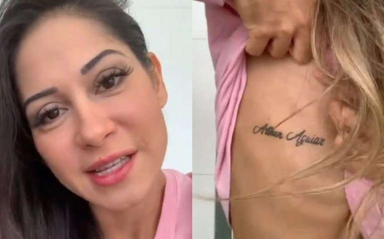 Maíra Cardi remove tatuagens com nome do ex Arthur Aguiar: 'Fiz para que ele se sentisse mais seguro'