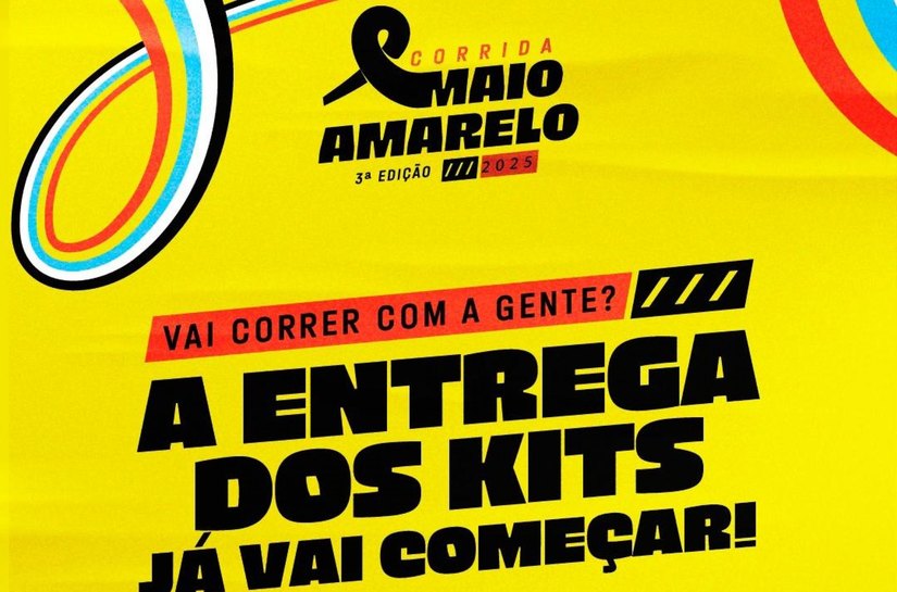 Entrega de kits da 3ª Corrida Maio Amarelo do Detran começa nesta quarta (14)