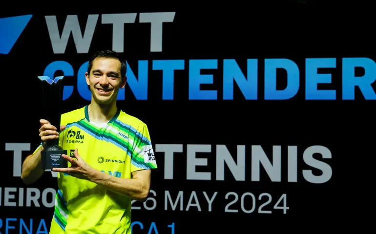 Hugo Calderano conquista título do WTT Contender Rio