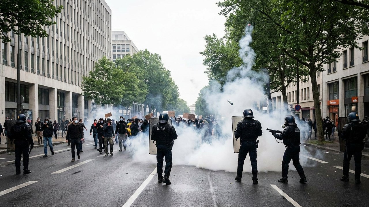 PM utiliza gás lacrimogêneo contra manifestantes na avenida Paulista