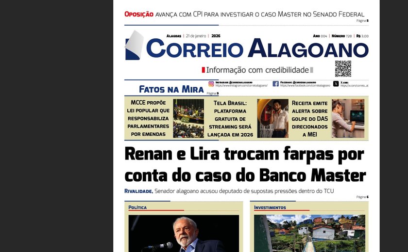 Renan e Lira trocam farpas por conta do caso do Banco Master
