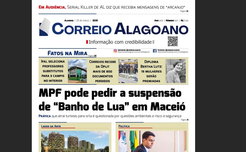 MPF pode pedir a suspensão de “Banho de Lua” em Maceió