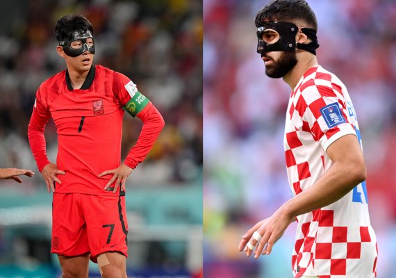 Por que alguns atletas estão jogando de máscara na Copa do Mundo?