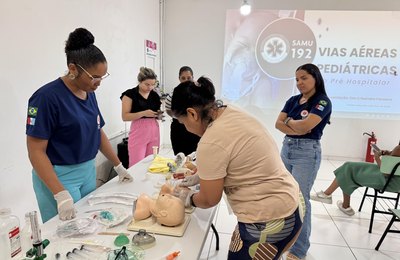 Samu Maceió forma segunda turma do Curso Avançado de Vias Aéreas Pediátricas