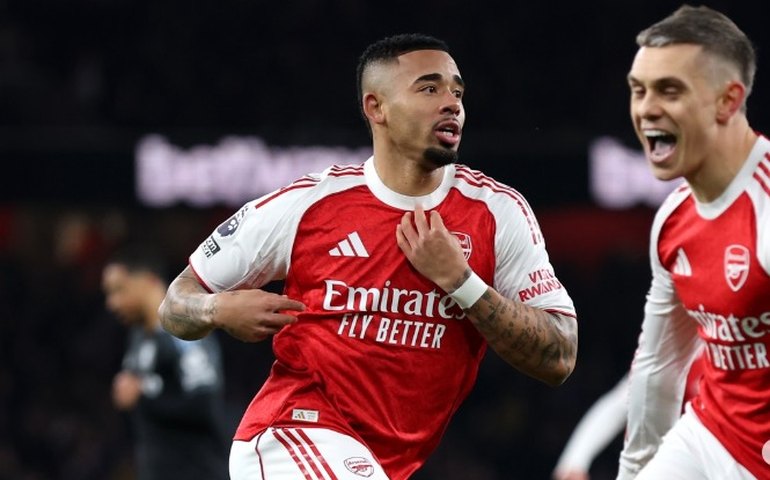 Gabriel Jesus encerra jejum e marca em goleada do Arsenal sobre o Aston Villa