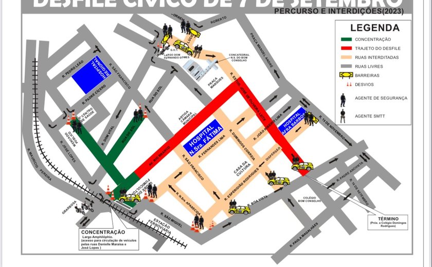SMTT anuncia plano de segurança viária para o desfile de 7 de setembro