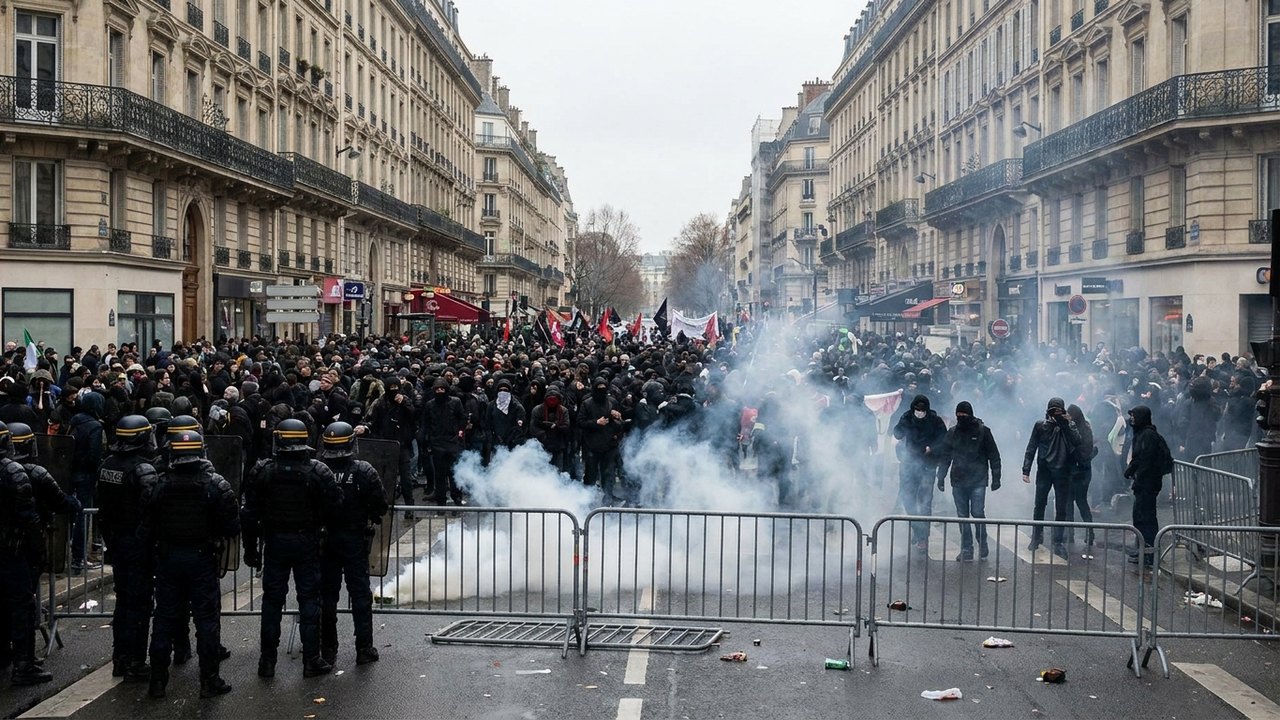 Tensões explodem em meio a grande manifestação popular em Paris