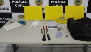 Mulher é presa com 13 kg de maconha em Areia Branca / Foto: Foto: SSP/Divulgação