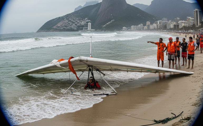 Vivi para contar: 'Um estrondo enorme quebrou o silêncio', conta jornalista que viu acidente com asa-delta que deixou dois mortos em São Conrado