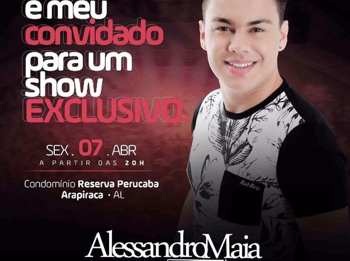 Alessandro Maia faz show VIP na Reserva Perucaba, em Arapiraca
