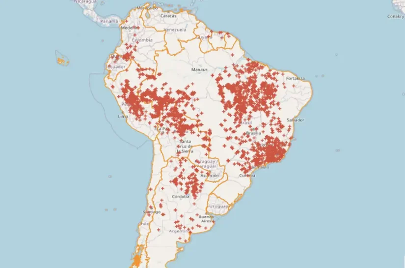 Brasil concentra 71,9% das queimadas na América do Sul nas últimas 48h