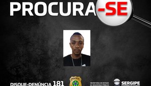 Imagem mostra suspeito em cartaz do Disque-Denúncia / Foto: Foto: SSP/SE