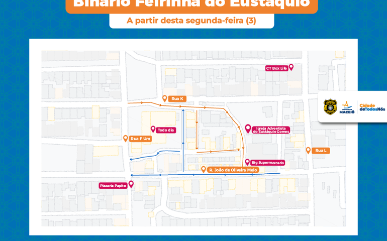 Feirinha do Eustáquio Gomes terá trânsito modificado na segunda (3); confira