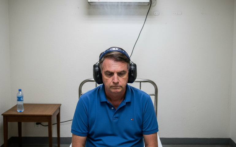 PF fornece protetor auricular a Bolsonaro para abafar ruído de ar-condicionado; Carlos critica