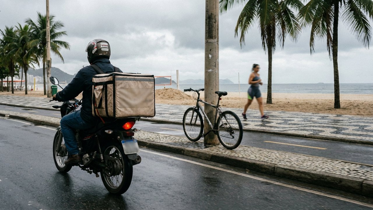 Entregador voltou ao trabalho após deixar ciclista espancado em Copacabana