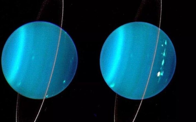 Telescópio espacial James Webb mapeia as auroras em Urano em 3D pela primeira vez