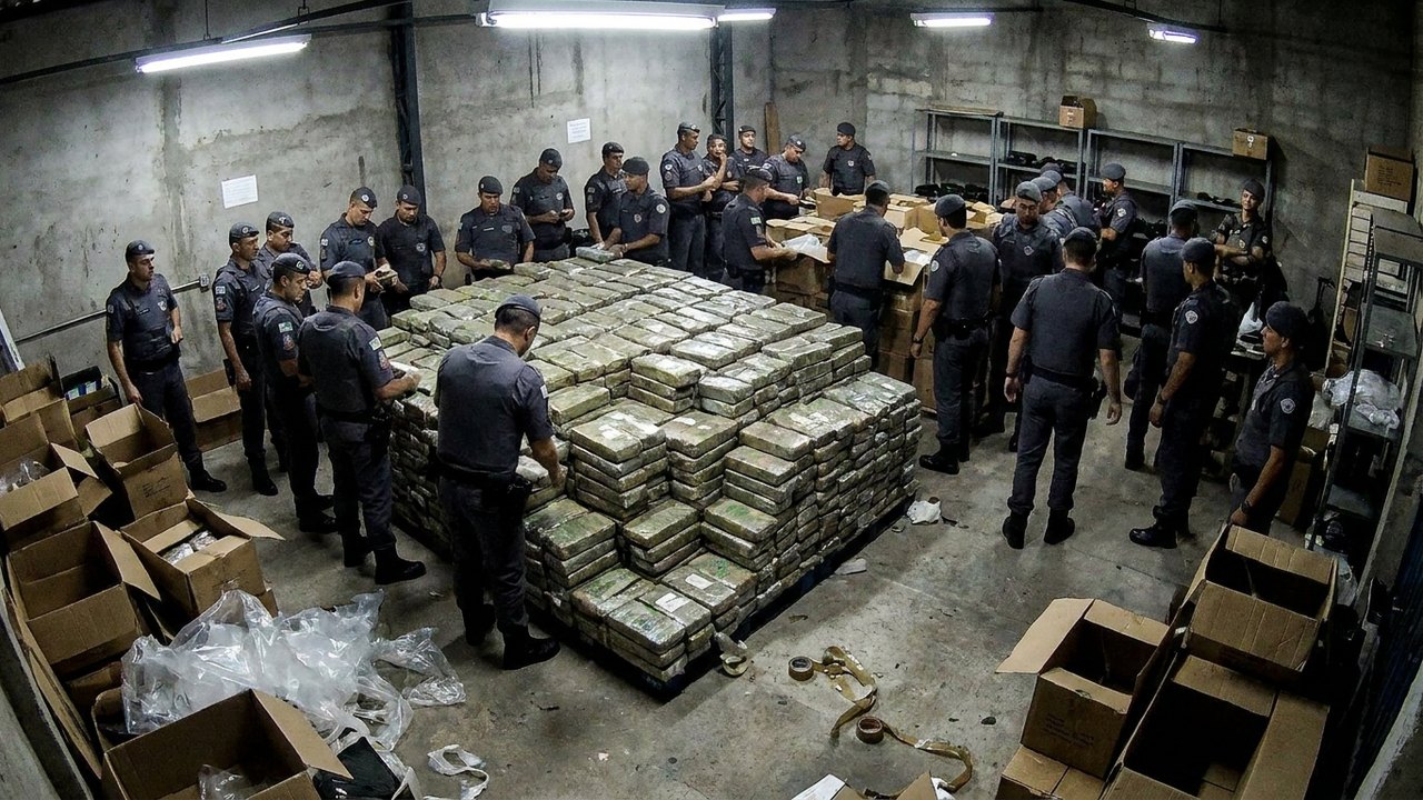 Câmeras corporais registram apreensão de 726 kg de maconha na Zona Sul de SP