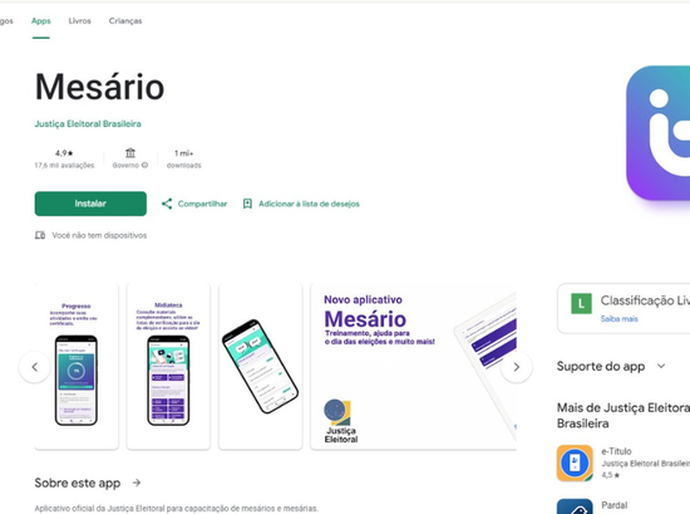 Treinamento para mesários das Eleições 2026 já está disponível em aplicativo