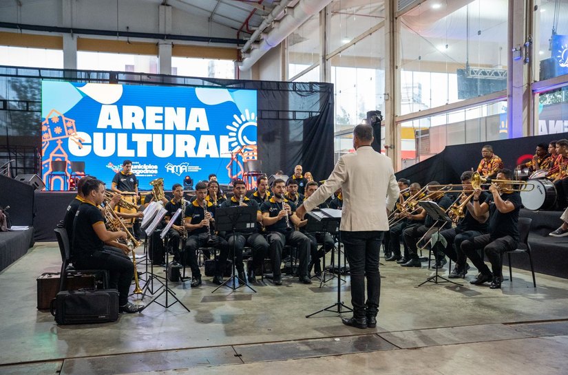 O som da Cidade dos Músicos: Apresentação da Filarmônica de Traipu encanta público na Feira dos Municípios