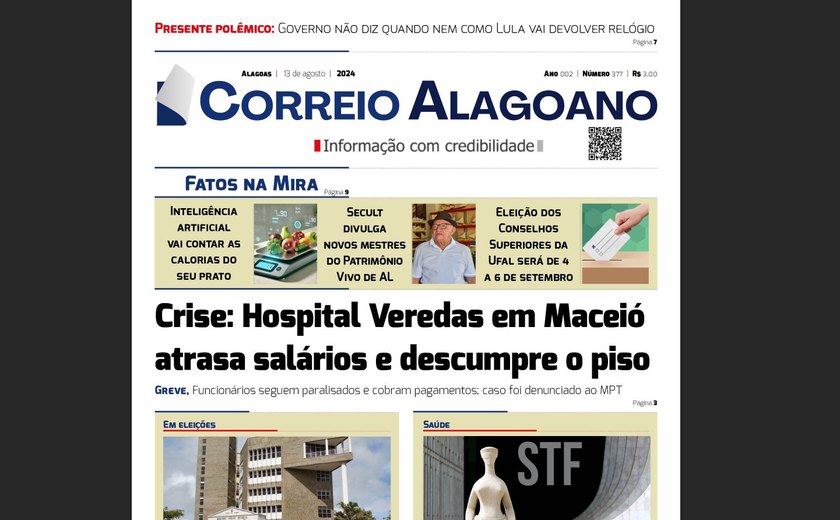 Crise: Hospital Veredas em Maceió atrasa salários e descumpre o piso