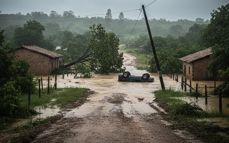 Inmet emite alertas laranja e amarelo para chuvas intensas em várias regiões do Brasil