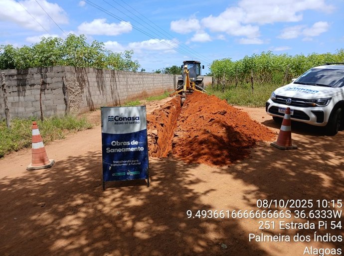 Dois povoados de Palmeira recebem obras da Conasa Águas do Sertão para melhorar abastecimento de água