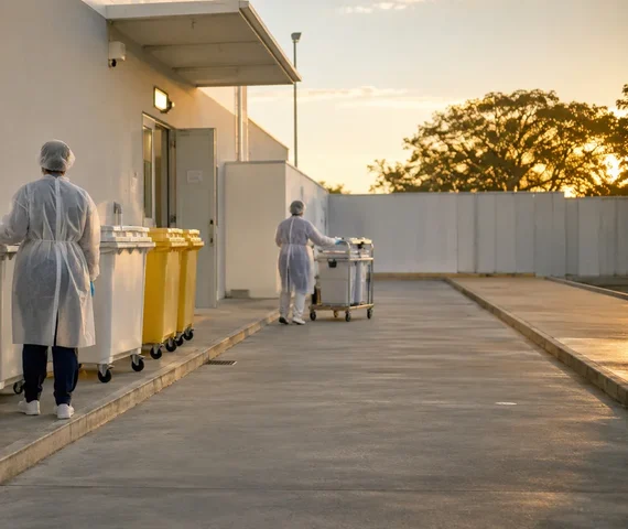 Prefeitura atribui acúmulo de resíduos na UPA de Palmeira a falha na coleta especializada
