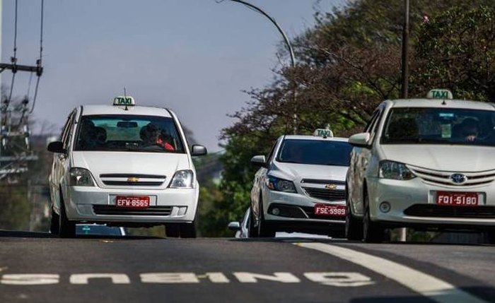 Taxistas durante expediente