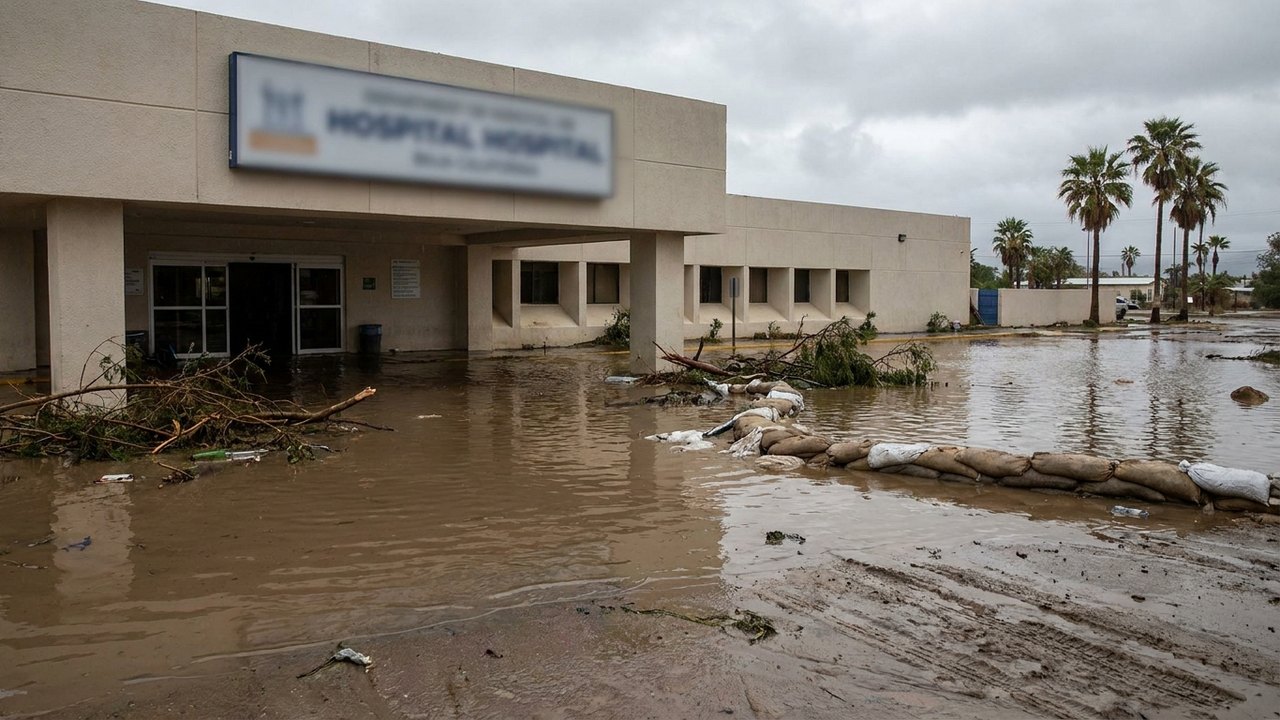 Ciclone Rachel alaga hospital no México e deixa pacientes em meio à inundação