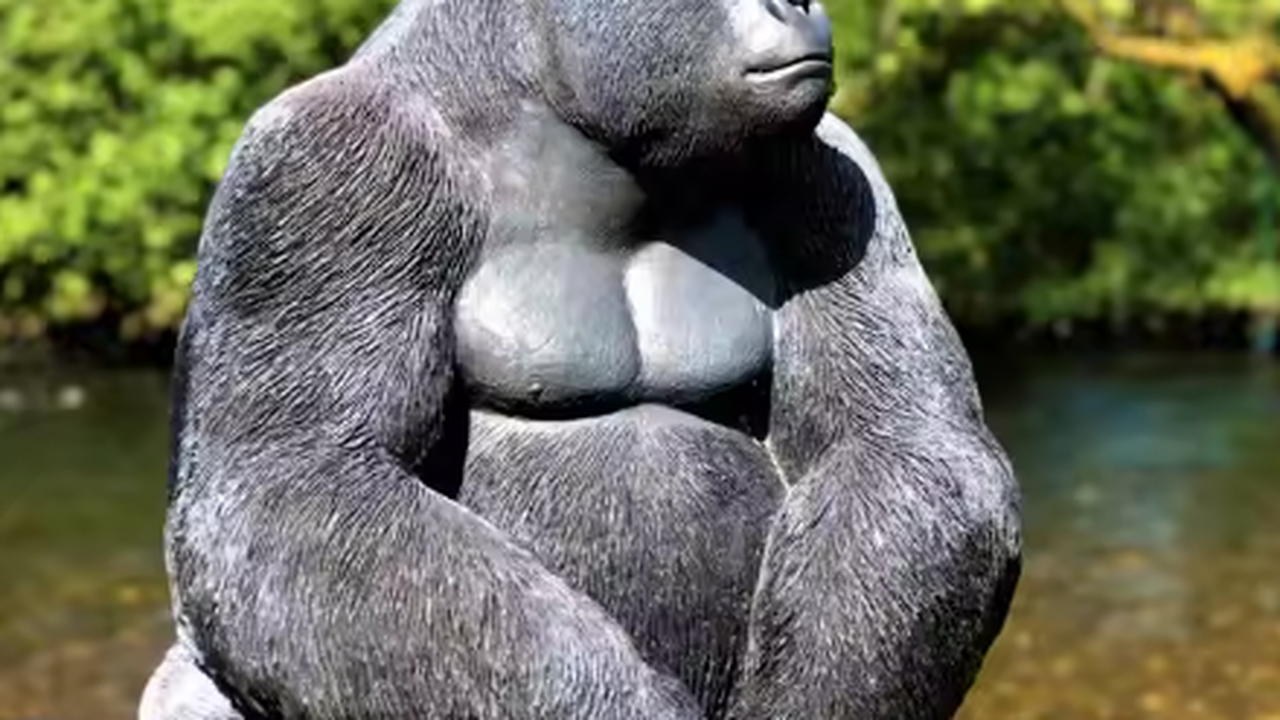 Polícia acusa homem de roubar estátua de gorila de 1,5 m de vila de aposentados