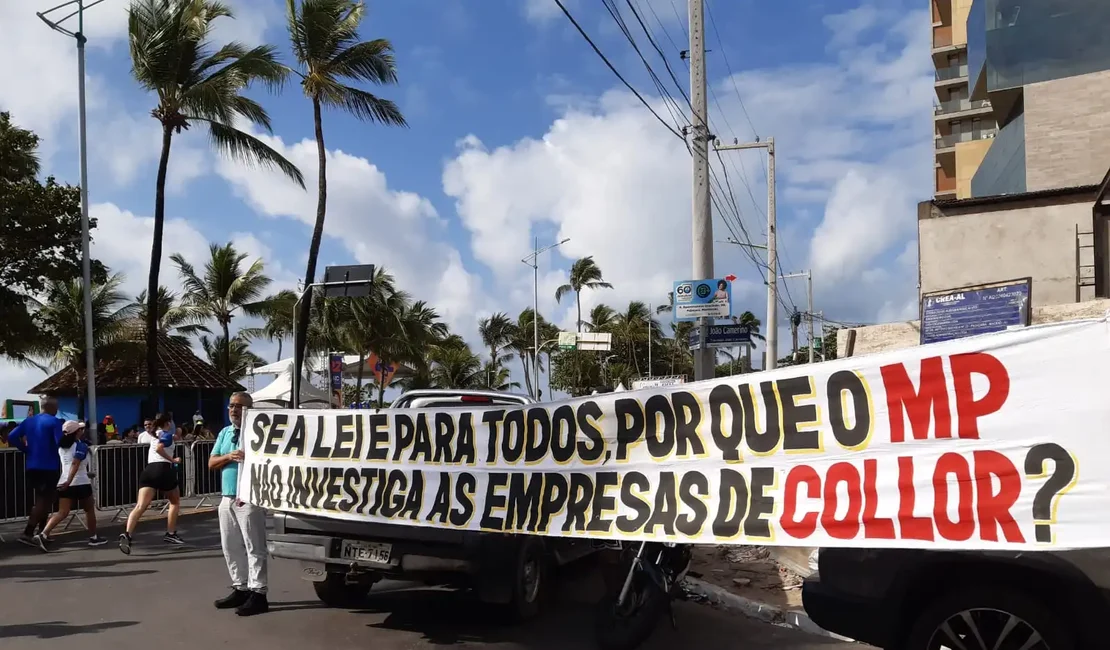 Corrida da OAM virou palco de protesto de ex-trabalhadores da TV Gazeta