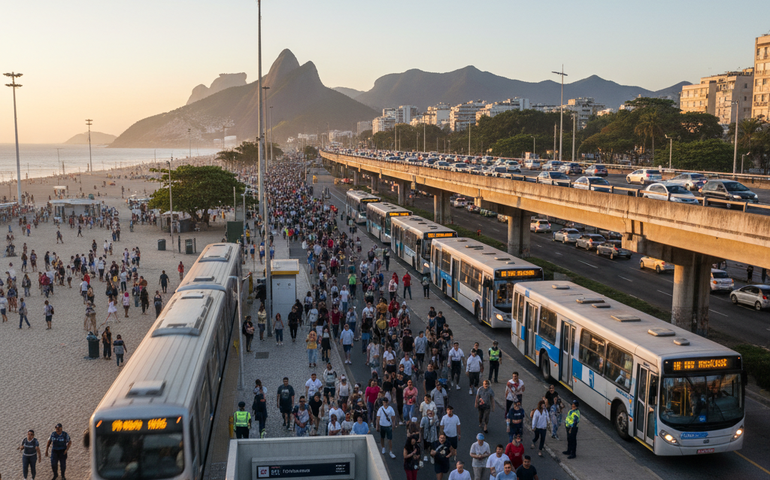 Como sair de Copacabana após o réveillon 2026: veja esquemas de metrô, trens, ônibus e trânsito