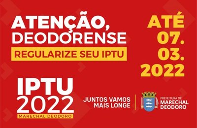 IPTU 2022: Prefeitura de Marechal oferece descontos até 35% em cota única