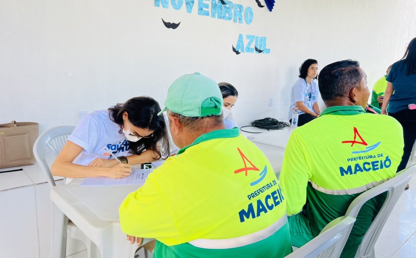 Novembro Azul: Prefeitura realiza ações de saúde com garis de Maceió