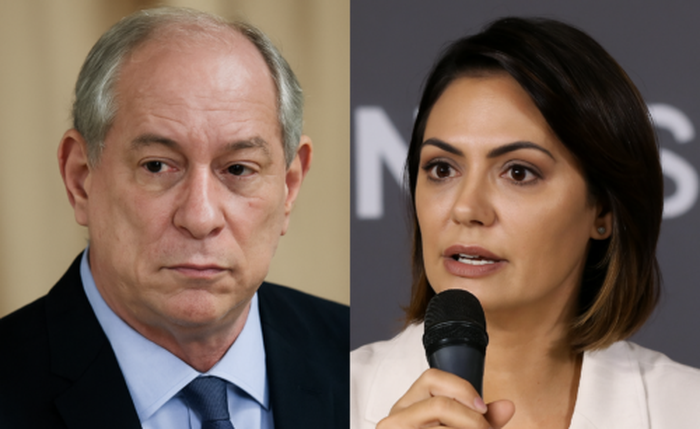 Ciro Gomes e Michelle Bolsonaro