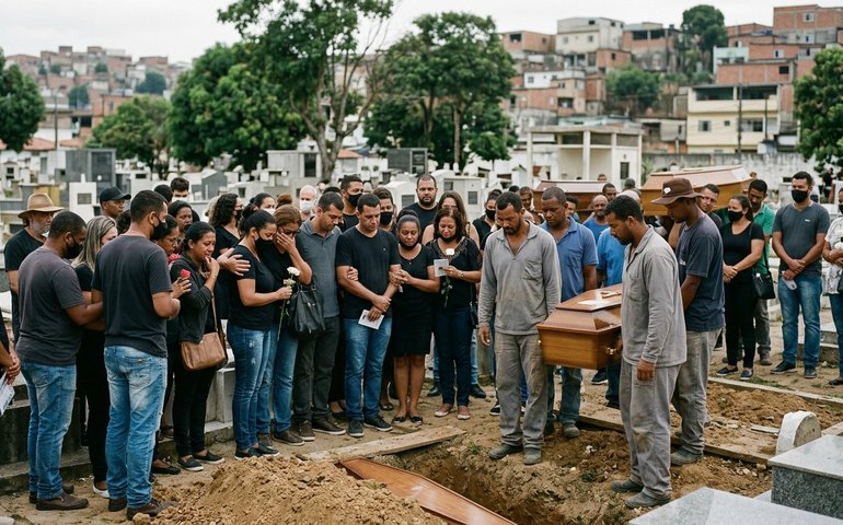Pedreiros mortos por policiais são sepultados em São Gonçalo; câmeras corporais são analisadas